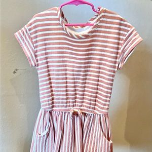 Cat & Jack striped dress with pockets 7/8